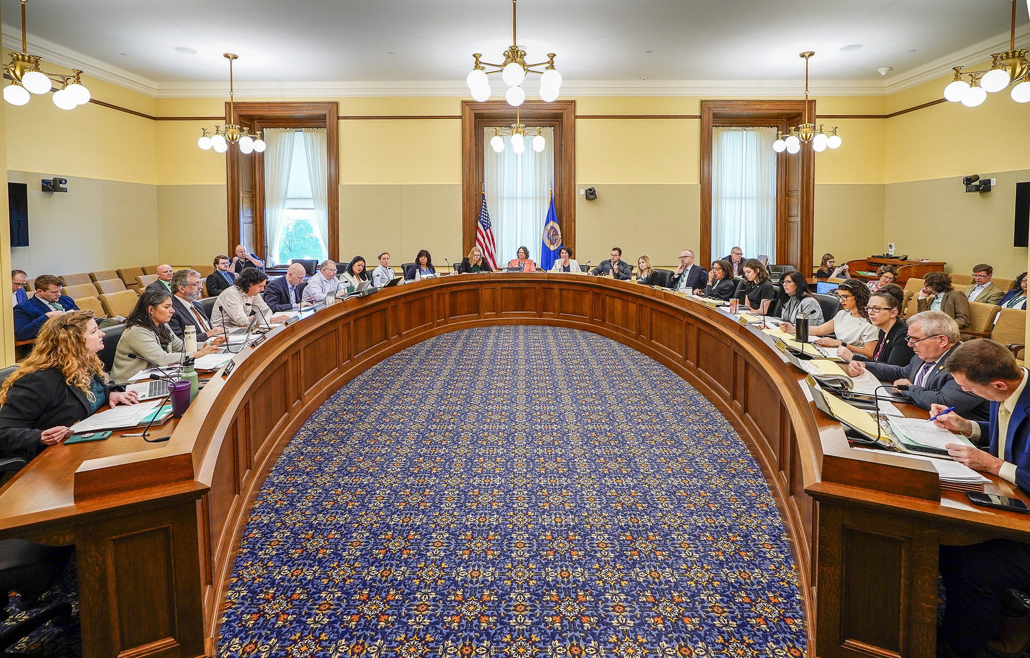 The education supplemental budget bill conference committee meets May 10. (Photo by Andrew VonBank)